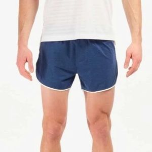 Men's Navy Running Shorts with Contrast Trim